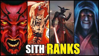 Every Sith Rank and Title In All of Star Wars Explained [upl. by Rehtaeh257]