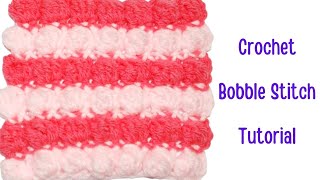 Crochet the Bobble Stitch Pattern Step by Step  DIY Crochet Blanket [upl. by Nahsab]