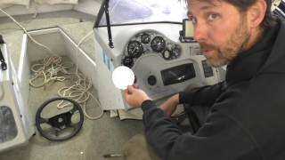 Installing HyDrive hydraulic steering in a boat [upl. by Notnerb959]