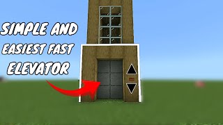 Elevator Minecraft Tutorial Build Fast 😃😱 [upl. by Anabal]