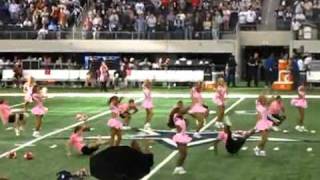 The Dallas Cowboys Cheerleaders perform in pink with the Cheer Athletics team [upl. by Erhart]