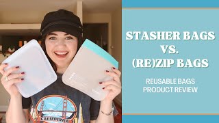 Product Review Stasher Bags VS reZip Bags│Reusable Zippie Bags for Low Waste Living [upl. by Bleier]