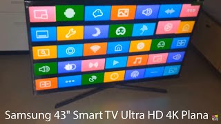 Samsung 43quot Smart TV Ultra HD 4K Plana [upl. by Farlie]