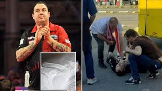 Darts Star Kim Huybrechts Suffers Serious injury After Being Brutally Attacked following Belgian [upl. by Eiramesor]