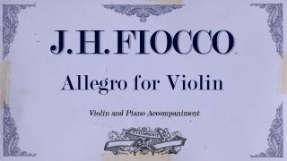 JHFiocco  Allegro for violin  Piano Accompaniment [upl. by Haela]