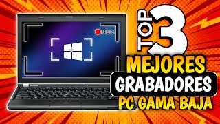 TOP 3 MEJORES GRABADORES DE PANTALLA para PC DE BAJOS RECURSOS 2024 🚀 Como Grabar Pantalla Sin Lag [upl. by Aihsilef]