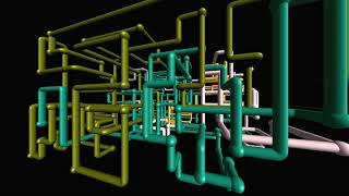 169 1080p 3d Pipes Screensaver 10 Hours no loop with teapots [upl. by Dihsar18]