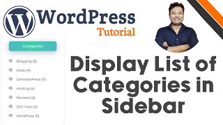 How to Add Category Widget in WordPress Blog  How to Add Categories in WordPress Sidebar [upl. by Fording]