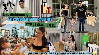 MI ESPOSO ME REGALO 3 OUTFITS A SU GUSTO Y YO LE REGALE 3 A EL  VLOG [upl. by Tracay547]