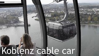 GERMANY Koblenz cable car over Rhine  Ehrenbreitstein Fortress [upl. by Eibur360]