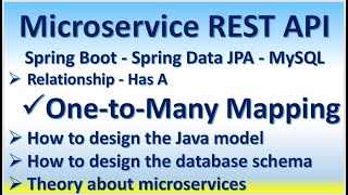 Microservice REST API Spring Boot  Spring Data JPA  MySQL Relationship  Has A OnetoMany Mapping [upl. by Dlonyer]