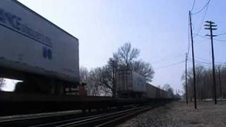 TRRS 23 Porter Junction NS Eastbound Trailer Train [upl. by Filemon]