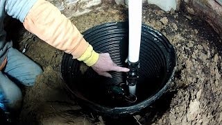 How To Set Sump Pump and Discharge Through Foundation Wall by Apple Drains [upl. by Emoryt]