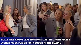 Emotional MollyMae Hague Breaks Down at Maebe Launch as Tommy Fury Gets Booed at Boxing Match [upl. by Esilehc]