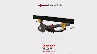 Single Axle Trailer Suspension Assembly  johnsontrailerpartscom [upl. by Eneleahs692]