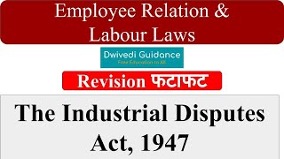 The Industrial Disputes Act 1947 Objective Applicability Authority Penalties labour laws [upl. by Nivlam]