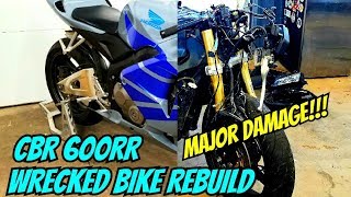 CBR 600RR Wrecked Bike Rebuild [upl. by Lraed]