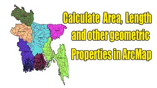 Calculate an area length and other geometric properties in ArcMap [upl. by Telfore929]