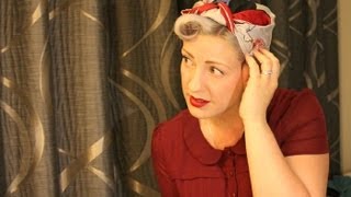 How to Tie a 1940s Headscarf [upl. by Erdnaxela]