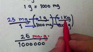 PASAR DE MILIGRAMOS A KILOGRAMOS Conversión de unidades [upl. by Atilal]
