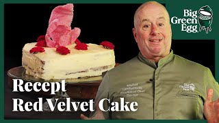 Red Velvet Cake van de BBQ  Big Green Egg Recept [upl. by Aohsoj]