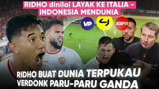 Verdonk buat semua Merinding “Lari saat Pincang” Ridho Level Serie A Media Dunia sorot TIMNAS [upl. by Oicul]