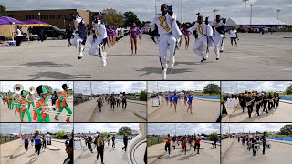 MARCHING IN  High School Day at PVAMU Marching Storm vs Alcorn 2024 [upl. by Alic]