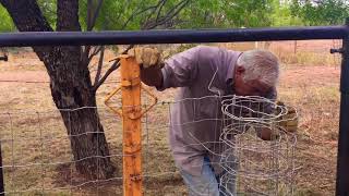 Building a fence using a stretcher bar [upl. by Anceline]