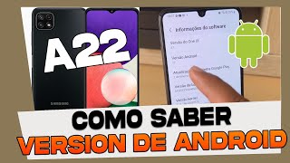 Como Saber la Version de Android en Samsung Galaxy A22 [upl. by Colman]