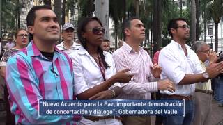 quotNuevo Acuerdo para la Paz importante demostración de concertación y diálogoquot Gobernadora [upl. by Naval]