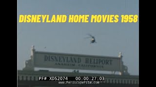 1958 DISNEYLAND HOME MOVIE w LOS ANGELES AIRWAYS HELICOPTERS ANAHEIM CALIFORNIA XD52074 [upl. by Ernest]