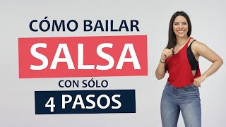 🔵 Cómo BAILAR SALSA paso a paso  TUTORIAL  ¡Aprende 4 pasos aquí [upl. by Mixam346]