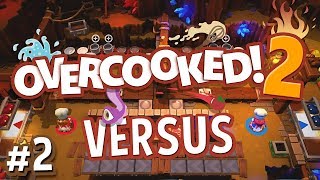 Overcooked 2 Versus  2  THE GOALS MOVE 4 Player Gameplay [upl. by Daveda]