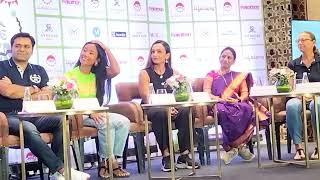 Anusha Dandekar vj actress singer l JBG’s Invincible Women Run with Pinkathon mumbai [upl. by Adnof]