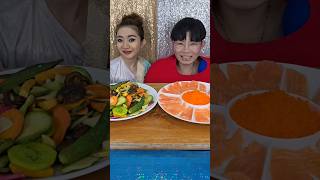 อาหารถูก vs แพง คนรวยคนจน ตลก ขันติ food shorts funny [upl. by Fidellas256]