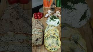 Boursin cheese almond sliced bread and omelette [upl. by Roxie]