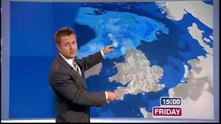 Tomasz Schafernaker has a laugh BBC News 140809 [upl. by Birkle]