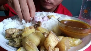 Pork With Potato Desi Style Cooking And Eating 😋  Cooking amp Eating Channel [upl. by Cordell]