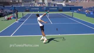 Grigor Dimitrov 2016 US Open practice 4K [upl. by Orabelle79]