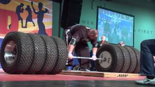 Arnold Strongman Classic 2012 Brian Shaw 1073 pound deadlift With Torn Bicep [upl. by Nerret]