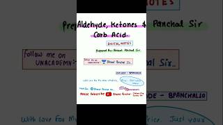 Aldehyde ketone and carboxylic acid notes by Bharat panchal class 12 bharatpanchal chemistrynotes [upl. by Buehler]