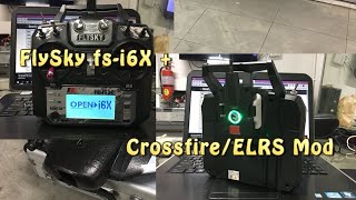 ติด CrossfireELRS ให้ Flysky FSi6X CrossfireELRS mod on Flysky FSi6X [upl. by Kotto]