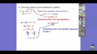 Solving Linear Systems by Substitute Method  Module 112 Part 1 [upl. by Alric]