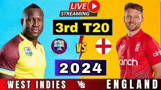 LIVE WI vs ENG 3RD T20 2024  live england vs west indies 3rd t20 2024  live ng vs wi [upl. by Bannon107]