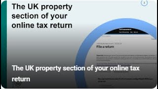 The UK property section of your online tax return [upl. by Etteneg]