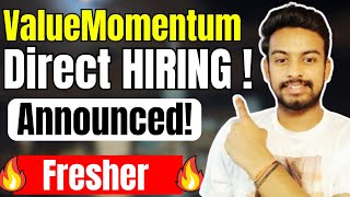 ValueMomentum Cognizant Direct Hiring Announced  OFF Campus Drive For 2025 2024 2023 Batch Jobs [upl. by Mochun]