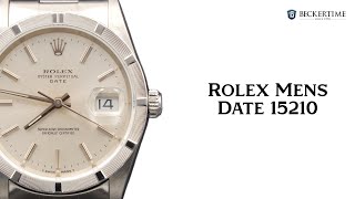 Mens Rolex Stainless Steel Date 15210 Watch with Silver Dial [upl. by Anitak]