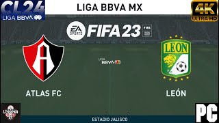 ATLAS VS LEON  LIGA MX FIFA 23 [upl. by Aissatan]