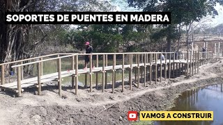 Hincado de soportes de Puentes de Madera [upl. by Mllly438]