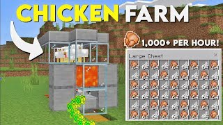 Chicken Farm Minecraft Bedrock 120 Tutorial MCPEXBOXPS4 [upl. by Eiraminot]